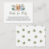 Oerwoud Baby shower Elephant Books for Baby Informatiekaartje (Voorkant / Achterkant)