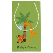 Oerwoud Baby shower Gift Bag Klein Cadeauzakje (Achterkant)