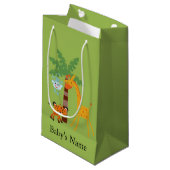 Oerwoud Baby shower Gift Bag Klein Cadeauzakje (Voorkant Gekanteld)