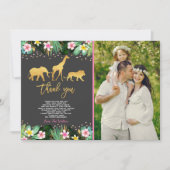 Oerwoud Baby shower Hartelijk dank Oerwoud! Bedankkaart (Voorkant)