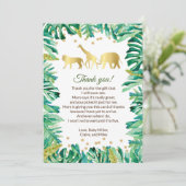 Oerwoud Baby shower Hartelijk dank voor uw kaartje Bedankkaart (Staand voorkant)