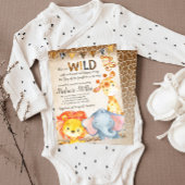 Oerwoud Baby shower Invitation, Boy Elephant Baby Kaart