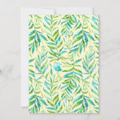 Oerwoud Baby shower Invitation Boy Kaart (Achterkant)