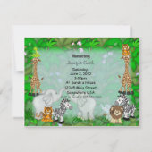 Oerwoud Baby shower Kaart (Achterkant)