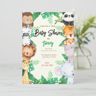 Oerwoud Baby shower Kaart