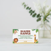 Oerwoud Baby shower Luier Raffle Kaart (Staand voorkant)