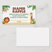 Oerwoud Baby shower Luier Raffle Kaart (Voorkant / Achterkant)