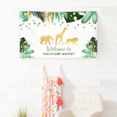 Oerwoud Baby shower Party Banner Tropical Shower (Insitu)