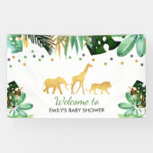 Oerwoud Baby shower Party Banner Tropical Shower (Horizontaal)