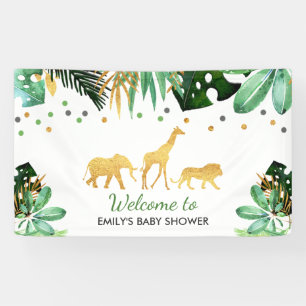 Oerwoud Baby shower Party Banner Tropical Shower
