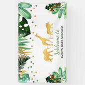 Oerwoud Baby shower Party Banner Tropical Shower (Verticaal)
