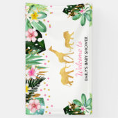 Oerwoud Baby shower Party Banner Tropical Shower (Verticaal)