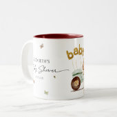 Oerwoud Baby shower Personaliseert partij Favor Mo Tweekleurige Koffiemok (Voorkant links)
