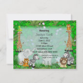 Oerwoud Baby shower Uitnodiging (Achterkant)