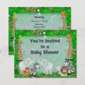 Oerwoud Baby shower Uitnodiging (Voorkant / Achterkant)