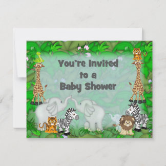 Oerwoud Baby shower Uitnodiging