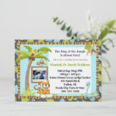 Oerwoud Baby shower Uitnodiging (Staand voorkant)