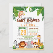 Oerwoud Baby shower Uitnodiging (Voorkant)