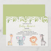 Oerwoud Baby shower Uitnodiging (Voorkant / Achterkant)