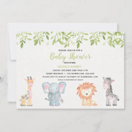 Oerwoud Baby shower Uitnodiging