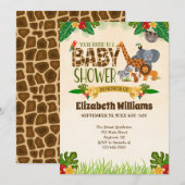 Oerwoud Baby shower Uitnodiging (Voorkant / Achterkant)