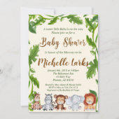Oerwoud Baby shower Uitnodiging Safari Uitnodiging (Voorkant)