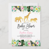 Oerwoud Baby shower Uitnodiging Tropisch Baby show (Voorkant)