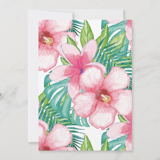 Oerwoud Baby shower Uitnodiging Tropisch Baby show (Achterkant)