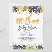 Oerwoud Baby shower Uitnodiging Tropisch Baby show (Voorkant)