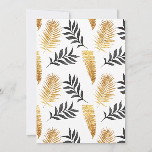 Oerwoud Baby shower Uitnodiging Tropisch Baby show (Achterkant)