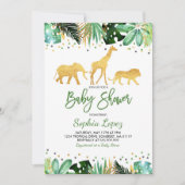 Oerwoud Baby shower Uitnodiging Tropisch Baby show (Voorkant)