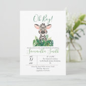Oerwoud Baby shower Zebra Kaart (Staand voorkant)