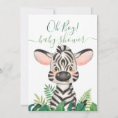 Oerwoud Baby shower Zebra Kaart (Achterkant)