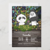 Oerwoud baby zebra panda beer wijngroen licht kaart (Voorkant)