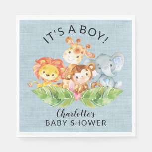 Oerwoud Babydieren Koeien Baby shower Servet
