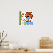 Oerwoud baby's 2 afdrukken poster (Keuken)