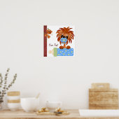 Oerwoud baby's afdrukken poster (Keuken)