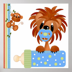 Oerwoud baby's afdrukken poster