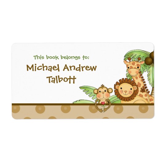 Oerwoud Baby's - Boekenlabel Etiket (Voorkant)