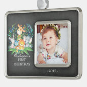 Oerwoud Baby's eerste kerstfoto Ornament (Links)