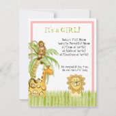 Oerwoud Baby's, Geboorteaankondiging meisje Kaart (Voorkant)