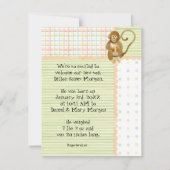 Oerwoud Baby's, Jongen Baby Geboorteaankondiging 3 Kaart (Voorkant)