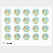 Oerwoud Baby's, Jongen Baby shower Stickers - Blau (Vel)