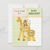 Oerwoud Baby's, Jongen Baby shower Uitnodiging 3- (Achterkant)