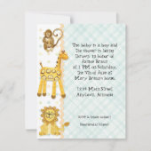 Oerwoud baby's, jongen Baby shower uitnodiging 4-  (Voorkant)