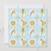 Oerwoud Baby's, Jongen Baby shower Uitnodiging - B (Achterkant)