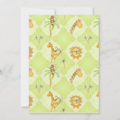 Oerwoud baby's, jongen Baby shower uitnodiging - G (Achterkant)