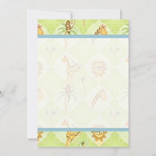 Oerwoud baby's, jongen bedankt Notities (Achterkant)