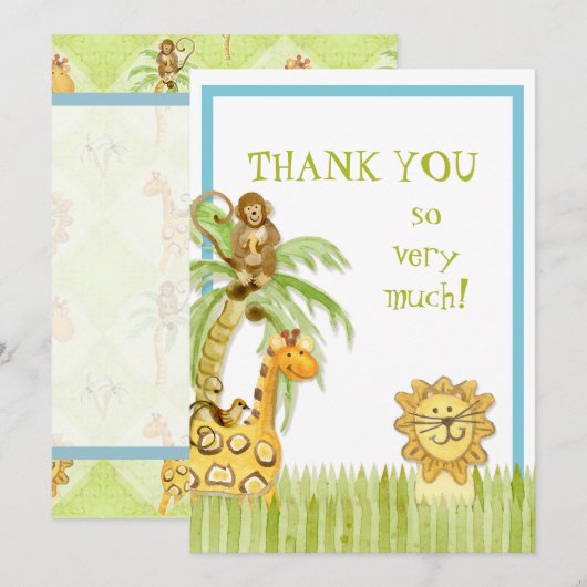 Oerwoud baby's, jongen bedankt Notities (Voorkant / Achterkant)