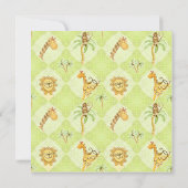 Oerwoud Baby's, Meisje Baby shower Uitnodiging - G (Achterkant)